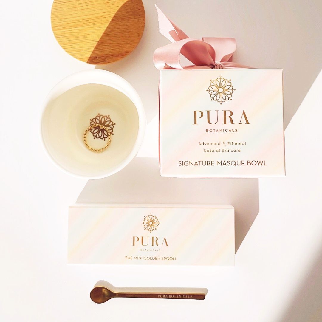 Resurface & Glow Mask Set | Exotic Pink Coffee Dust Exfoliation Mask + Free Bowl and Mini Golden Spoon
