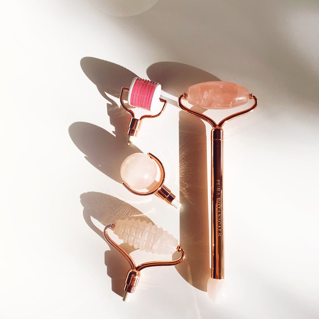 Gemstone Face Roller: Four Head Interchangeable Roller System - 30% off