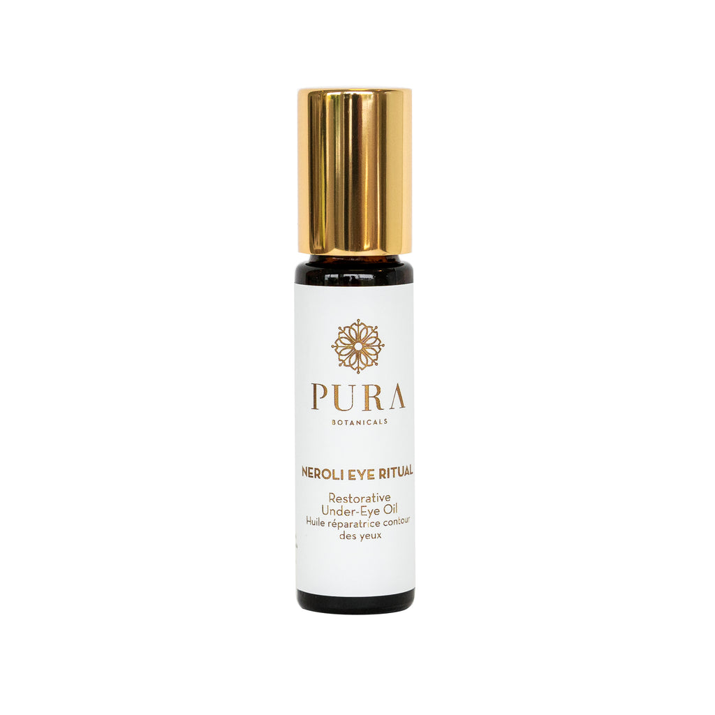 Neroli Eye Ritual Restorative Under Eye Treatment for fine lines and dark circles made by Pura Botanicals